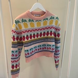 Zara fruit sweater